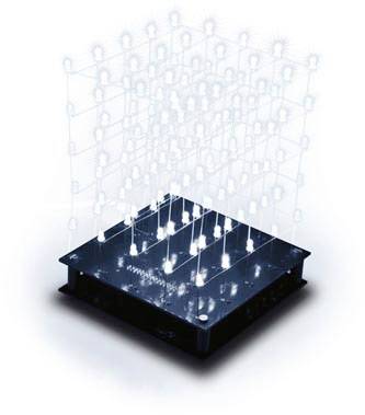 Whadda WSL8018W LED Bausatz 3D-LED-Würfel 5 x 5 x 5 (weiße LED)