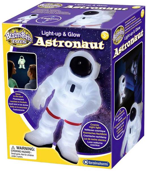 Brainstorm 362050 Light-up & Glow Astronaut Astronomie Fertiggerät ab 6 Jahre