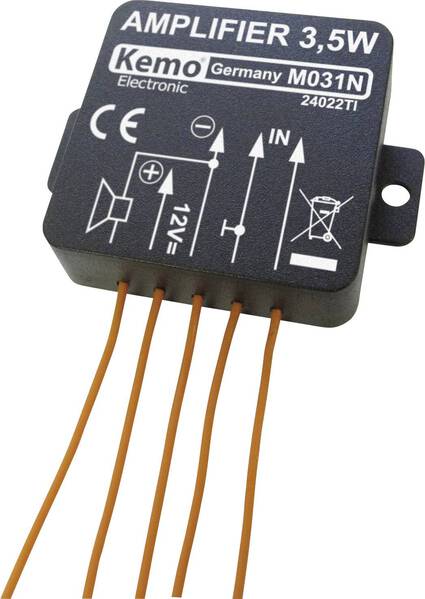 Kemo M031N Mono-Verstärker Baustein 5 V/DC, 6 V/DC, 9 V/DC, 12 V/DC 3.5 W