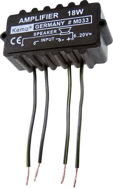 Kemo M033N Mono-Verstärker Baustein 9 V/DC, 12 V/DC, 18 V/DC, 20 V/DC 18 W 4 Ω