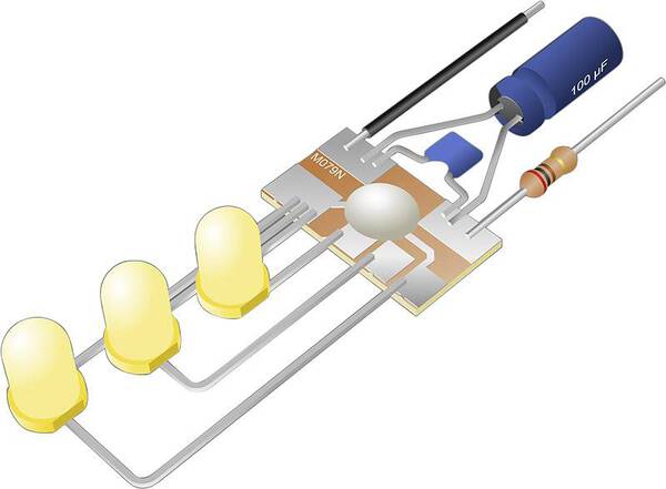 Kemo M079N Lauflicht Bausatz Ausführung (Bausatz/Baustein): Bausatz 3 V/DC, 6 V/DC