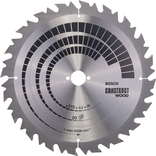 BOSCH Kreissägeblatt AD 315mm Z.20 WZ Bohr.30mm Schnitt-B.3,2mm HM BOSCH