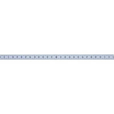 KIPP - Maßband, selbstklebend 2000 x13mm, horizontal, weiß, Nullpunkt mittig