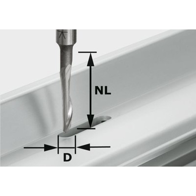 Festool - Aluminiumfräser HS Schaft-ø8mm ø5 x 23mm