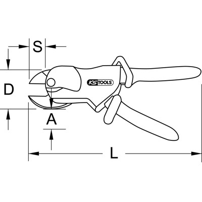 KSTOOLS® - Einhand-Ratschenkabelschere mit Schutzisolierung, 310mm