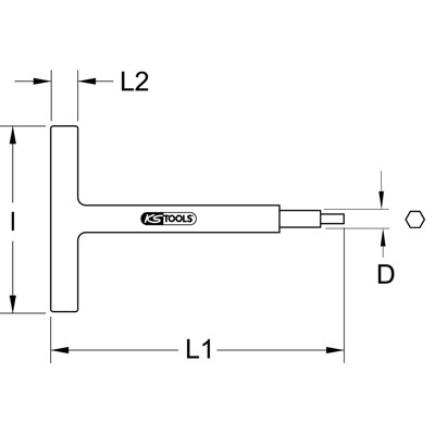 KSTOOLS® - T-Griff-Innensechskant-Stiftschlüssel mit Schutzisolierung, 4x200mm