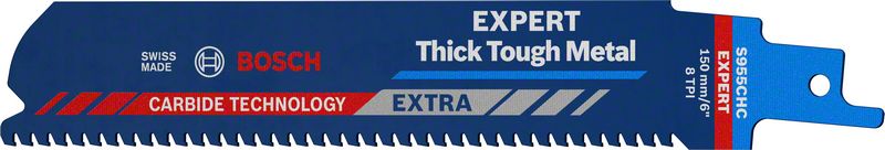 BOSCH EXPERT ‘Thick Tough Metal’ S 955 CHC Säbelsägeblatt, 3 Stück. Für Säbelsägen