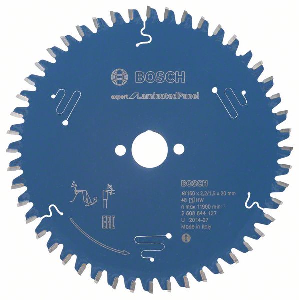 BOSCH Kreissägeblatt Expert for Laminated Panel, 160 x 20 x 2,2 mm, 48