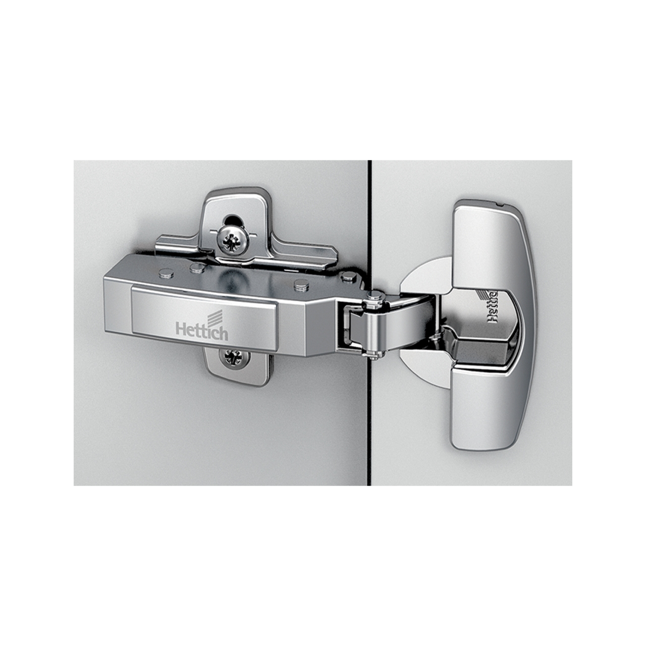 HETTICH Sensys Dicktürscharnier, Türdicke bis 32 mm, mit integrierter Dämpfung (Sensys 8631i), vernickelt, 9091420 – Bild 2