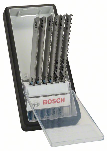 BOSCH Stichsägeblatt-Set Robust Line Metal Profile, T-Schaft, 6-teilig