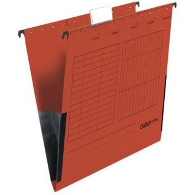 FALKEN - Hängetasche UniReg, A4, rot, Pck=5St, Leinenfrösche, 11287802