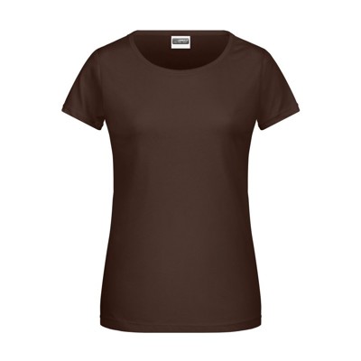 James & Nicholson - Damen Basic T-Shirt 8007, braun, Größe XL