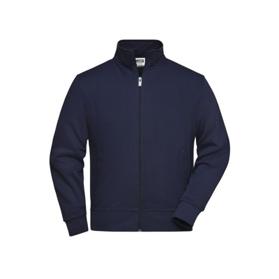 James & Nicholson - Sweatjacke mit Stehkragen JN836, navy-blau, Größe 6XL