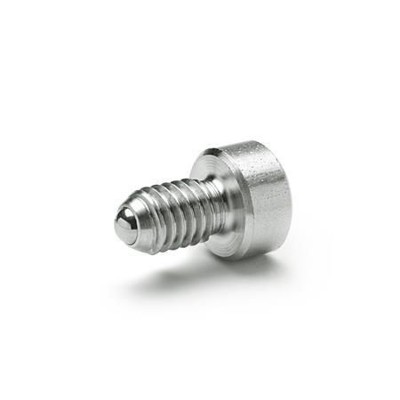 Ganter Norm® - 815.1-M12-NI Federnde Edelstahl-Druckstücke mit Kugel, mit Bund, mit Innensechskant