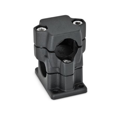 Ganter Norm® - 141-V20-V20-2-SW Kreuzflansch-Klemmverbinder, mehrteilig