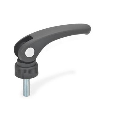 Ganter Norm® - 926-63-M6-50-A Exzenterspanner, Kunststoff, mit Schraube Stahl