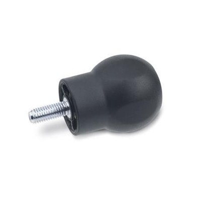 Ganter Norm® - 675-43-M10-25 Softline-Kugelgriffschrauben, Kunststoff