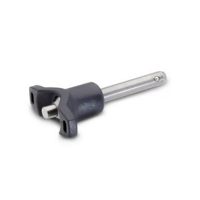 Ganter Norm® - 113.8-20-120 Edelstahl-Kugelsperrbolzen mit T-Griff, Bolzen Werkstoff 1.4542