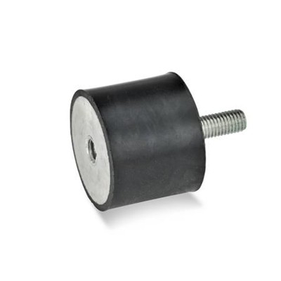 Ganter Norm® - 351-75-25-M12-ES-70 Gummipuffer, Stahl
