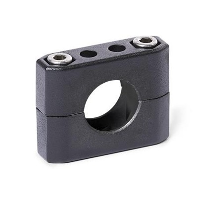 Ganter Norm® - 231-B60-2-SW Rohrschellen, Aluminium