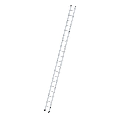 MUNK Günzburger Steigtechnik - Anlegeleiter 20 Sprossen, Aluminium, L 5900mm, B 350mm, AH 7000mm