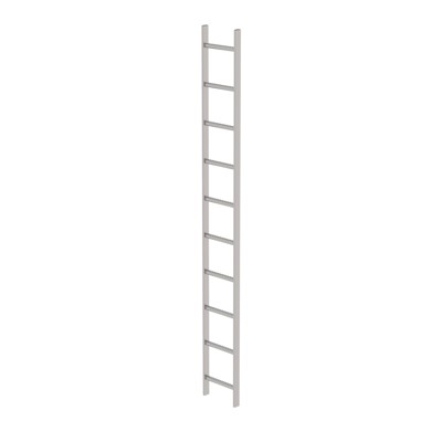 MUNK Günzburger Steigtechnik - Schachtleiter gebeizt 10Sp, B innen 300 außen 340mm, L 2800mm