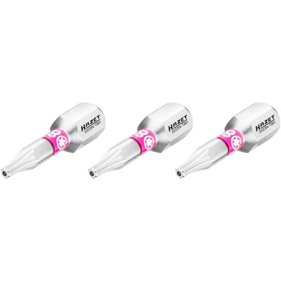 HAZET - HAZET Bit 2223N-T8H/3 ∙ Sechskant6,3 (1/4 Zoll) ∙ Tamper Resistant TORX® Profil ∙ T8H ∙ Anzahl Werkzeuge: 3