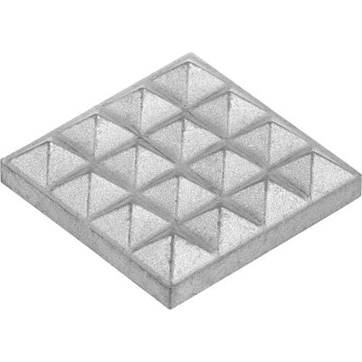 KIPP - AUFLAGEPLATTE VIERECKIG A=9,5 -0,13 B=9,5 -0,13 HARTMETALL, GERIFFELT