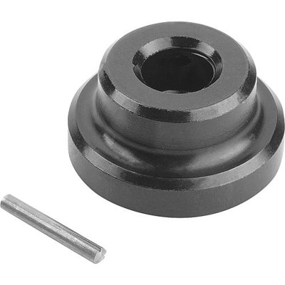 KIPP - DRUCKSTÜCK MIT SICHERUNGSSTIFT, D=16, D1=6,1, AUTOM.STAHL BRÜN. U. EINSATZGEHÄRTET