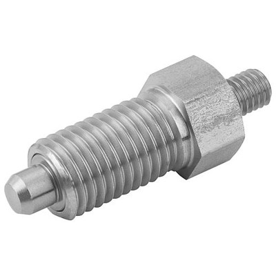 KIPP - ARRETIERBOLZEN OHNE RASTNUT GR.0 D1=M08X1, FORM:E, EDELSTAHL GEHÄRTET