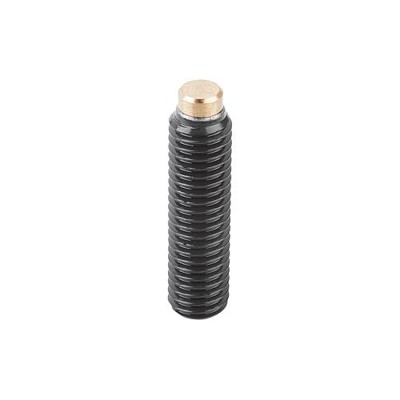 KIPP - DRUCKSCHRAUBE M04X10,5, SW=2, STAHL 10.9 BRÜNIERT, KOMP:MESSING