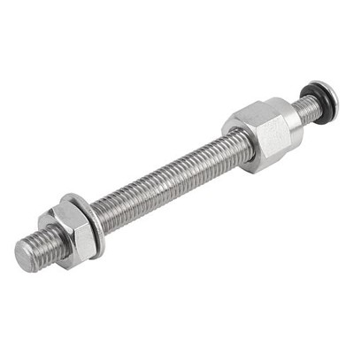 KIPP - GEWINDESPINDEL FÜR GELENKFÜßE D1=M16X80 EDELSTAHL