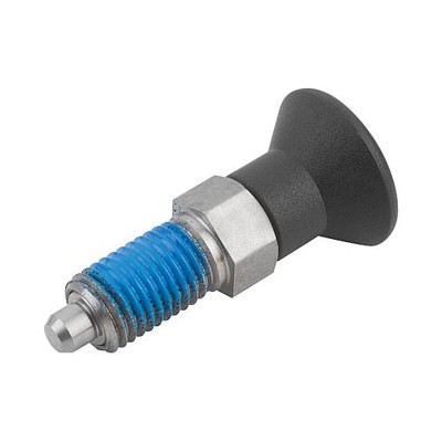 KIPP - ARRETIERBOLZEN MIT GEWINDESICHERUNG GR.3 M16X1,5, D=8, FORM:AP O.RASTNUT, O.KONTERMUTTER, EDELSTAHL GEHÄRTET,