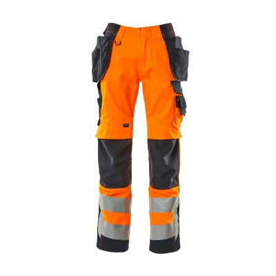 MASCOT® - Wigan Hose mit Hängetaschen SAFE SUPREME, hi-vis Orange/Schwarzblau, Größe 82C52