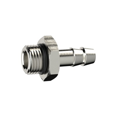 RIEGLER® - Einschraubschlauchtülle, O-Ring, G 1/4", Schlauch LW 9, Messing vernickelt