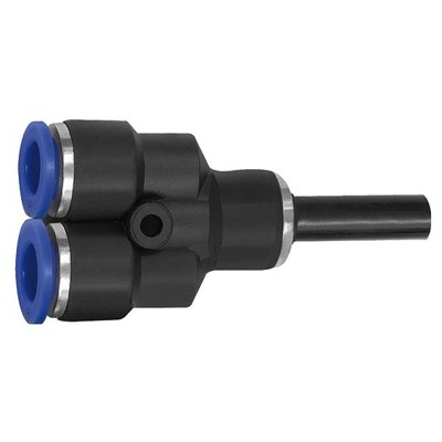 RIEGLER® - Y-Steckverbindung, Stecknippel 6mm »Blaue Serie«, Schlauch-Ø 6