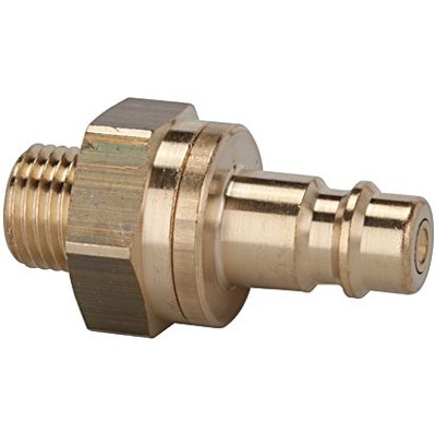 RIEGLER® - Nippel für Kupplung NW 7,2,-7,8, beideitig absperrend, Messing blank, G 1/8" A