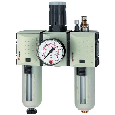 RIEGLER® - Wartungseinheit 3-teilig »FUTURA«, PC-Behälter, BG 2, G 1/2", 0,5-16 bar, HA