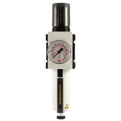 RIEGLER® - Filterregler »FUTURA«, Metallbehälter, SR, Manometer, BG 4, G 1", 0,5-10 bar, HA
