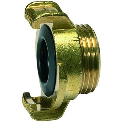 RIEGLER® - GEKA-Gewindestück, starr, Messing blank, G 1.1/2" A