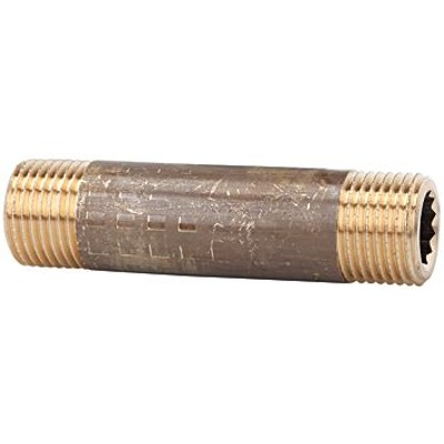 RIEGLER® - Rohrdoppelnippel, G 1", Länge 120mm, Messing blank