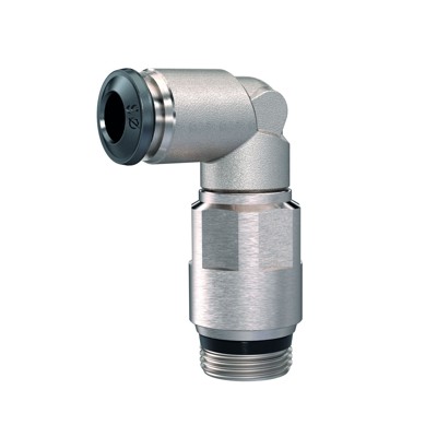 RIEGLER® - Winkel-Steckverschraubung »universal short«lang, drehbar 1/4", Schlauch 10