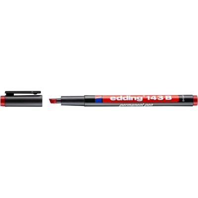 edding - 143 B Permanenter Folienschreiber rot