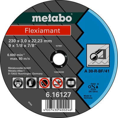 metabo® - Flexiamant 100x2,5x16,0 Stahl, Trennscheibe, gerade Ausführung (616742000)