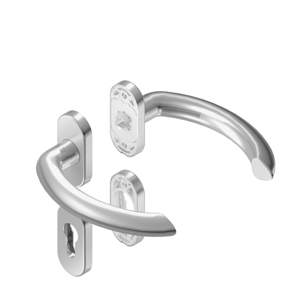 BKS Drückergarnitur mit Rosetten LEGATO B-70030, oval, EV1-Optik