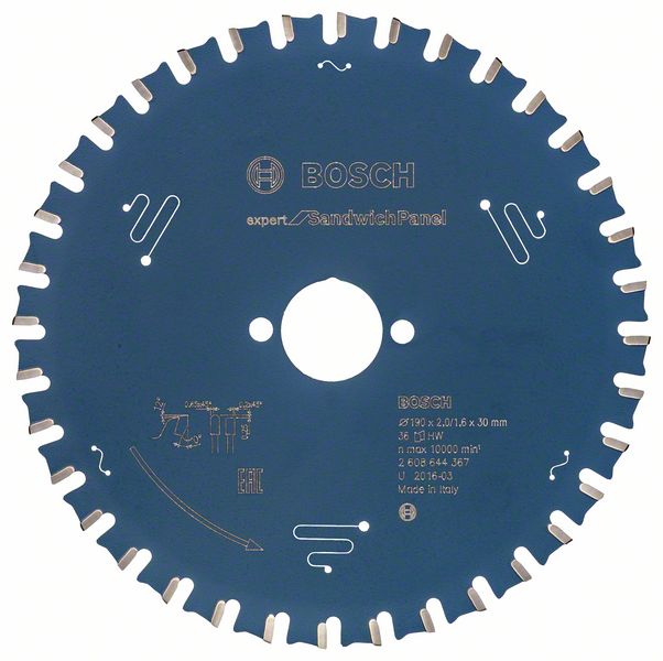 BOSCH Kreissägeblatt Expert for Sandwich Panel, 190 x 30 x 2,0 mm, 36
