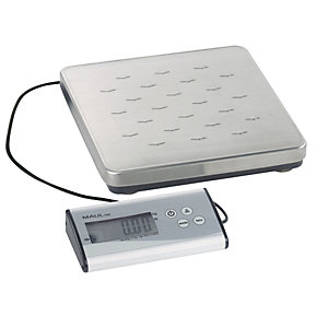 Paketwaage MAULcargo, separates Bedienpult, Wägebereich bis 50 kg, Ablesbarkeit 10 g, Wägeplatte 270 x 270 mm.