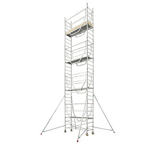 Fahrgerüst ADVANCED SAFE-T 7075, geschweißt, Plattform 2,08 x 0,61 m, Arbeitshöhe max. 9,25 m.