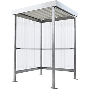 Überdachung, Überdachung zweiseitig, BxT 1500 x 1500 mm, feuerverzinkt.