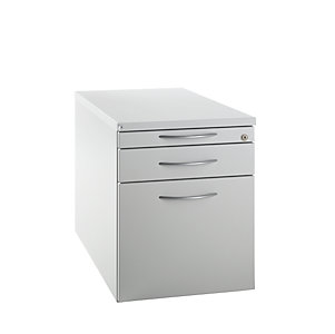 HANNA - Rollcontainer, 1 Utensilienschub, 1 Materialschub, 1 Hängeregistratur, lichtgrau.